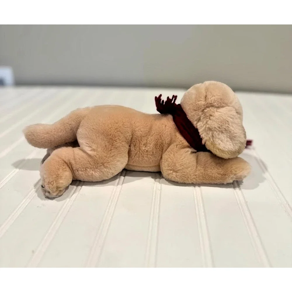 Russ Berrie Amber Golden Labrador Retriever Plush Red Bow 11